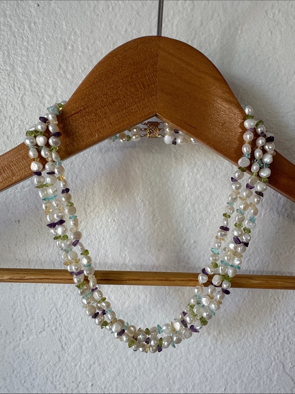 14k Three Strand Pearl Necklace